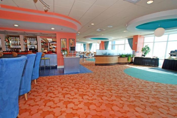 The restaurant and bar inside the Prince Resort