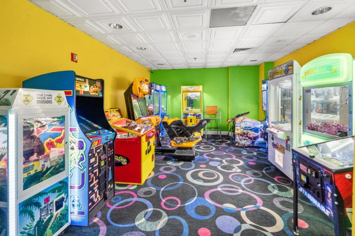 The arcade and game room at Sea Watch Resort